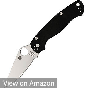 Spyderco ParaMilitary2 Black G-10 PlainEdge Knife